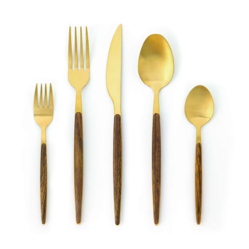 Faqueiro Bosk 20 Dourado Brilhante