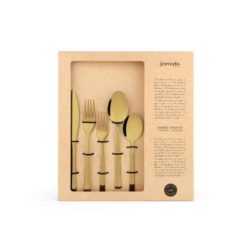 Faqueiro Turim 20 Dourado Brilhante