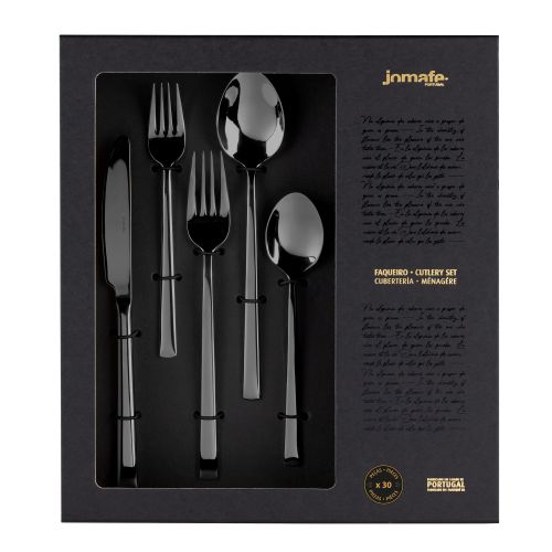 Faqueiro Viena 30 Preto Brilhante