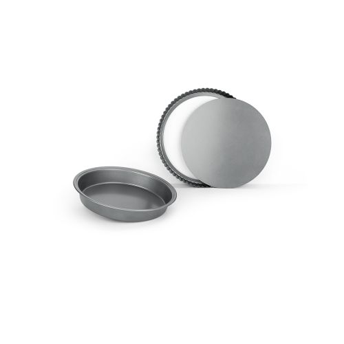 Low Round Cake Mold and Tart Pan with Removable Bottom Set
