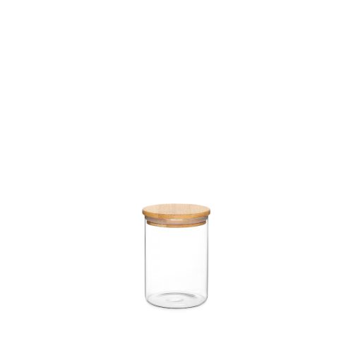 Store & Care Round Bamboo Glass Jar 0,7L