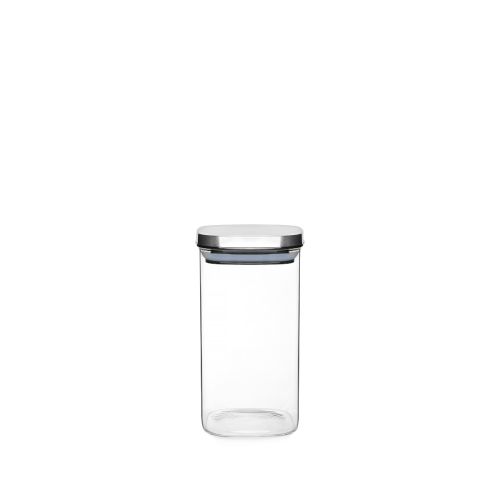 Frasco Quadrado Vidro Inox Store & Care 1,4L